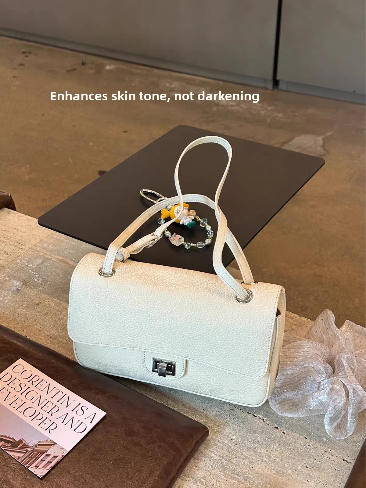 本革トートバッグソフトスキン斜め小さなスクエアバッグ女性 2 - Women Bags 2026 Trends のレビューと価格