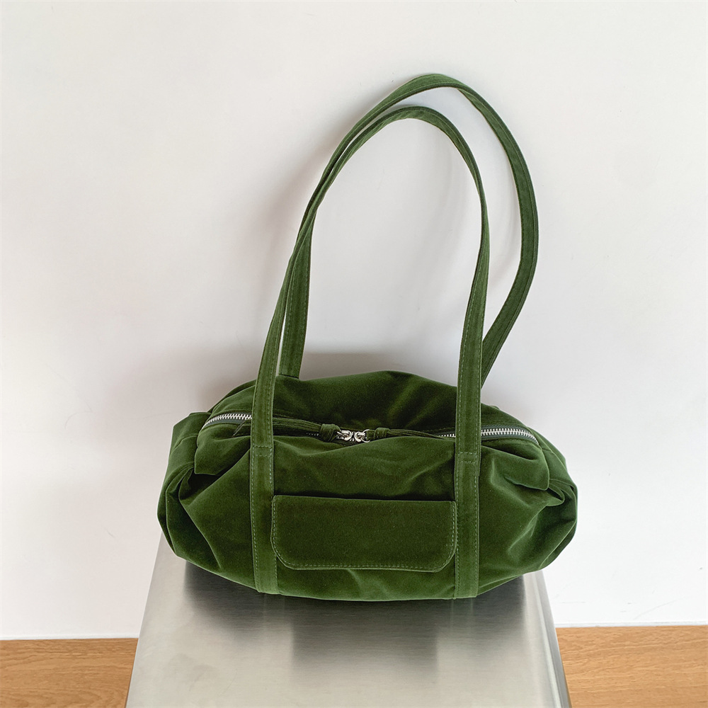 ヴィンテージ風ベルベット素材のレディースボストンバッグ。大容 - Women Hand Bags For Office のレビューと価格
