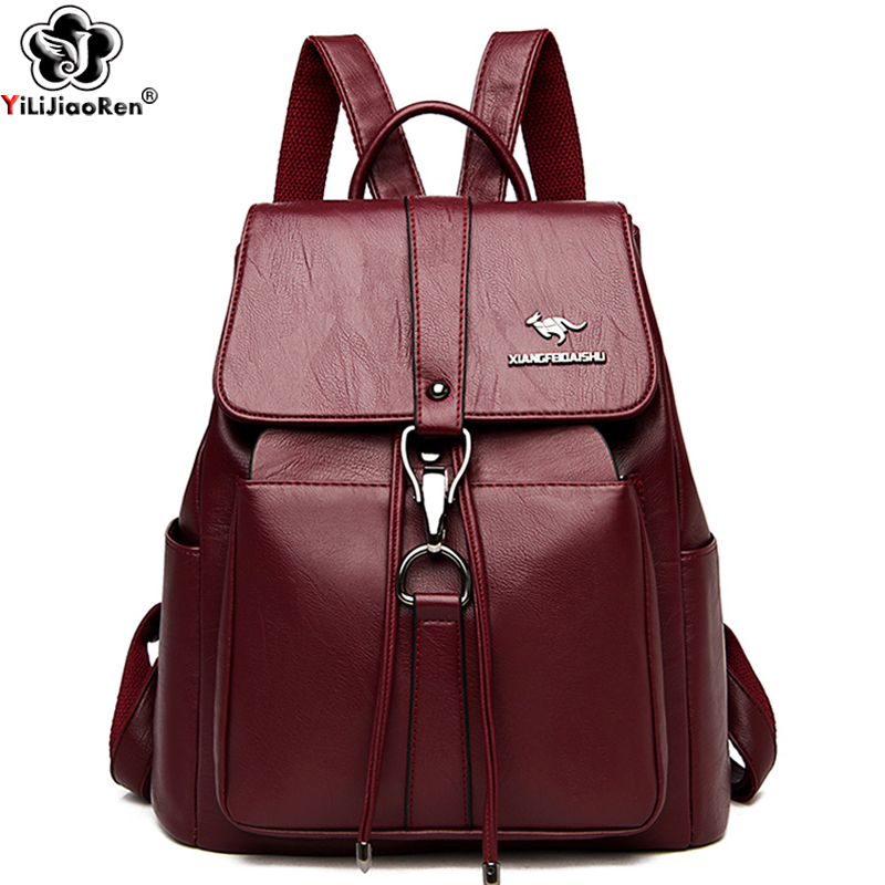 抗盗難バックパック女性のショルダーバッグ有名なブランドレザー - Women Bags Branded のレビューと価格