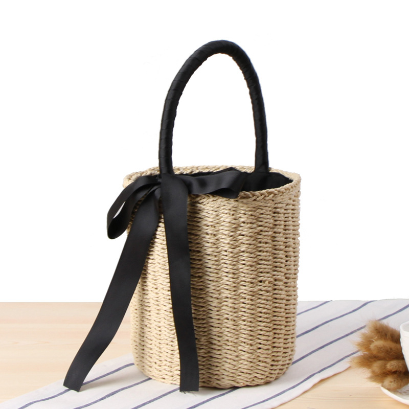 女性のための手作りの籐のハンドバッグ,ショルダーストラップ付 - Women'S Raffia Bags のレビューと価格