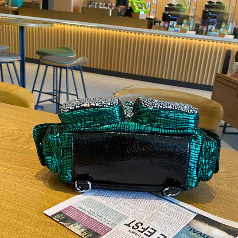 女性用バックパック,大容量ショルダーバッグ,合成皮革,ダイヤ - Women Bags Branded のレビューと価格